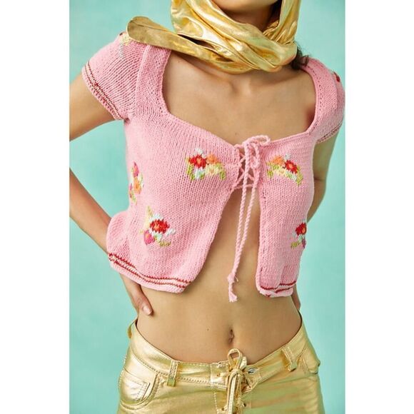 Tach Makina Knitted Top Pink small/US4 - Picture 1 of 12